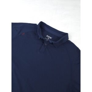 Rhone Men's Shirt Medium Blue Commuter Polo Short Sleeve Performance Stretch